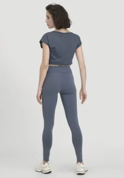 hessnatur Leggings Medium Cut ACTIVE LIGHT aus Bio-Baumwolle von schieferblau