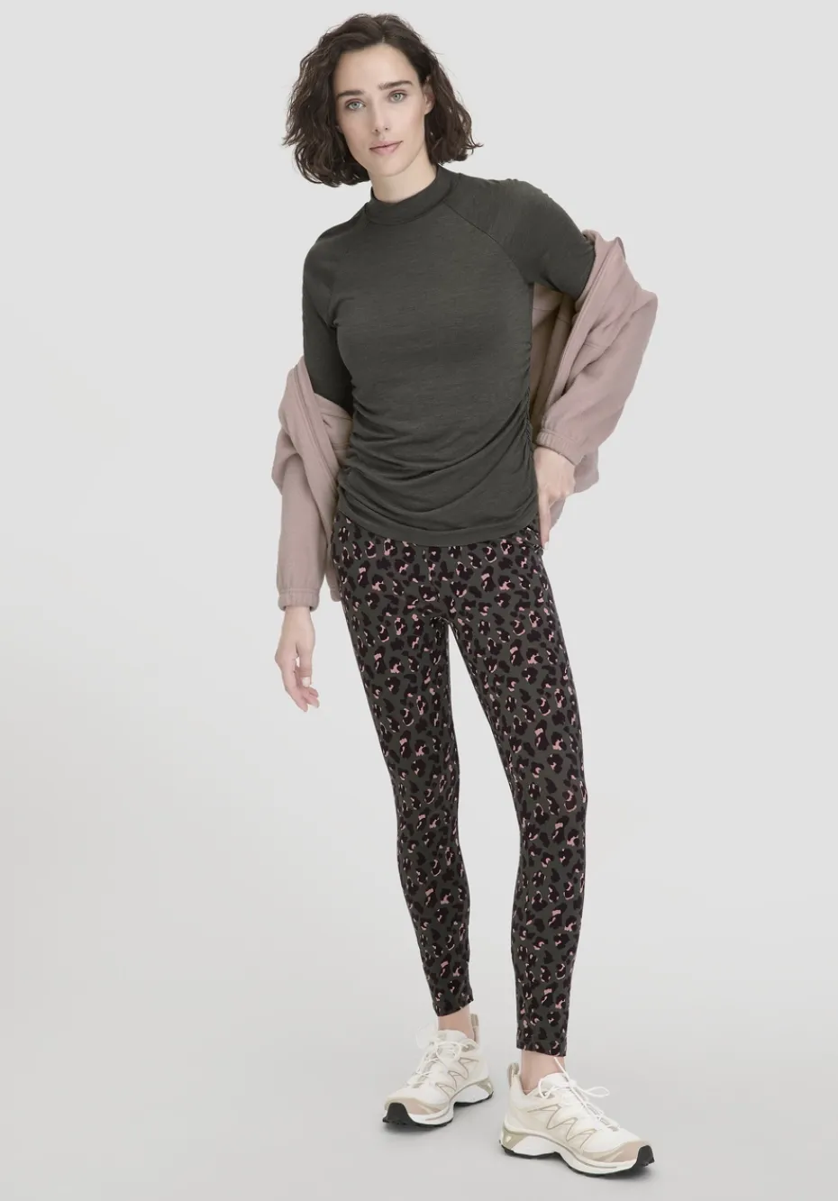 hessnatur Leggings Medium Cut ACTIVE LIGHT aus Bio-Baumwolle von tannengrün Clearance