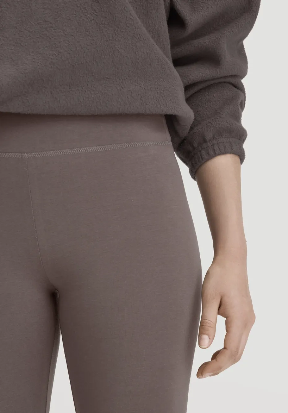 hessnatur Leggings Medium Cut ACTIVE LIGHT aus Bio-Baumwolle von dunkles mauve Best