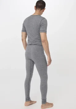 hessnatur Leggings Regular aus Bio-Baumwolle mit Bio-Merinowolle und Seide von anthrazit Hot