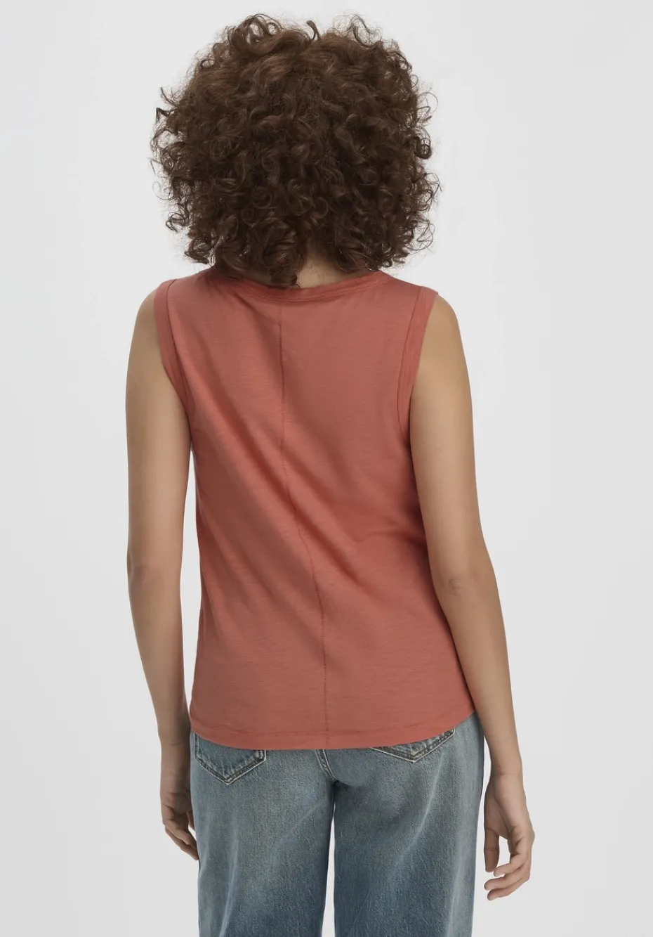 hessnatur Light Slub Jersey Top Regular aus reiner Bio-Baumwolle von pfirsichrot Outlet