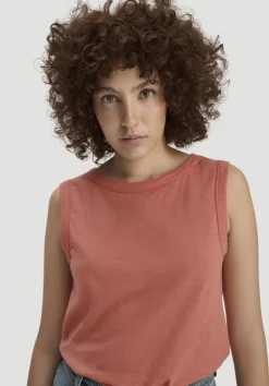 hessnatur Light Slub Jersey Top Regular aus reiner Bio-Baumwolle von pfirsichrot Outlet