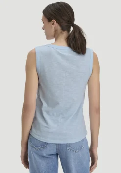 hessnatur Light Slub Jersey Top Regular aus reiner Bio-Baumwolle von perlblau Discount