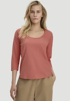 hessnatur Light Slub Longsleeve Relaxed aus reiner Bio-Baumwolle von pfirsichrot
