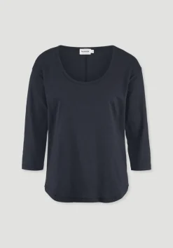 hessnatur Light Slub Longsleeve Relaxed aus reiner Bio-Baumwolle von marine Online