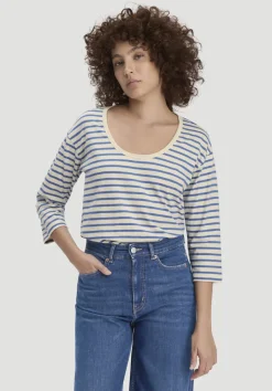 hessnatur Light Slub Streifen Longsleeve Relaxed aus reiner Bio-Baumwolle von kornblume Discount