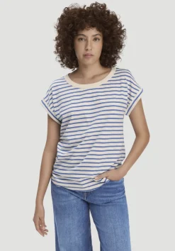 hessnatur Light Slub Streifen T-Shirt Relaxed aus reiner Bio-Baumwolle von kornblume New