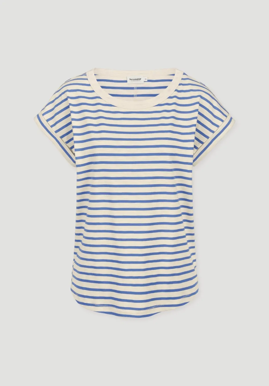 hessnatur Light Slub Streifen T-Shirt Relaxed aus reiner Bio-Baumwolle von kornblume New