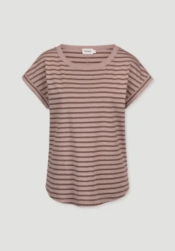 hessnatur Light Slub Streifen T-Shirt Relaxed aus reiner Bio-Baumwolle von rosé Clearance