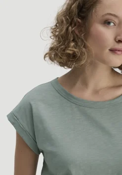 hessnatur Light Slub T-Shirt Relaxed aus reiner Bio-Baumwolle von mattgrün Discount