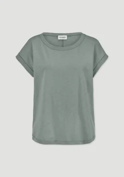 hessnatur Light Slub T-Shirt Relaxed aus reiner Bio-Baumwolle von mattgrün Discount