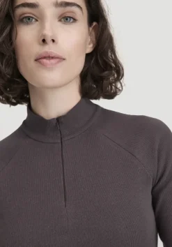 hessnatur Longsleeve Fitted BETTER RECYCLING aus Bio-Baumwolle von dunkles mauve Sale