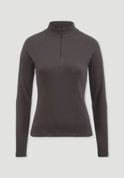 hessnatur Longsleeve Fitted BETTER RECYCLING aus Bio-Baumwolle von dunkles mauve Sale