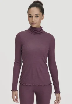 hessnatur Longsleeve mit Rollkragen WARM TOUCH aus Bio-Merinowolle und TENCEL™ Lyocell von brombeere Best