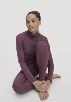 hessnatur Longsleeve mit Rollkragen WARM TOUCH aus Bio-Merinowolle und TENCEL™ Lyocell von brombeere Best