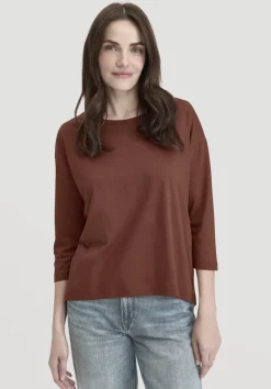 hessnatur Longsleeve Oversize aus TENCEL™ Lyocell mit Bio-Baumwolle von dunkles rost Sale