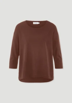 hessnatur Longsleeve Oversize aus TENCEL™ Lyocell mit Bio-Baumwolle von dunkles rost Sale