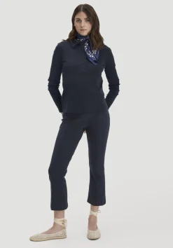 hessnatur Longsleeve Polo Slim aus reiner Bio-Baumwolle von marine Best