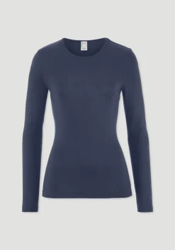 hessnatur Longsleeve PURE FLOW aus TENCEL™ Modal von mitternachtsblau New
