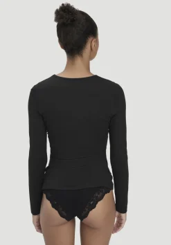 hessnatur Longsleeve PURE FLOW aus TENCEL™ Modal von schwarz Outlet