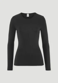 hessnatur Longsleeve PURE FLOW aus TENCEL™ Modal von schwarz Outlet