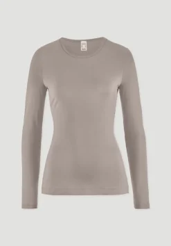 hessnatur Longsleeve PURE FLOW aus TENCEL™ Modal von mandelbraun New