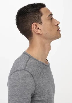 hessnatur Longsleeve PURE FUNCTION mit Bio-Merinowolle und Seide von anthrazit Outlet