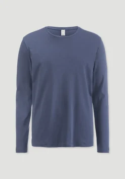 hessnatur Longsleeve PURE NATURE aus reiner Bio-Baumwolle von indigo blau Outlet