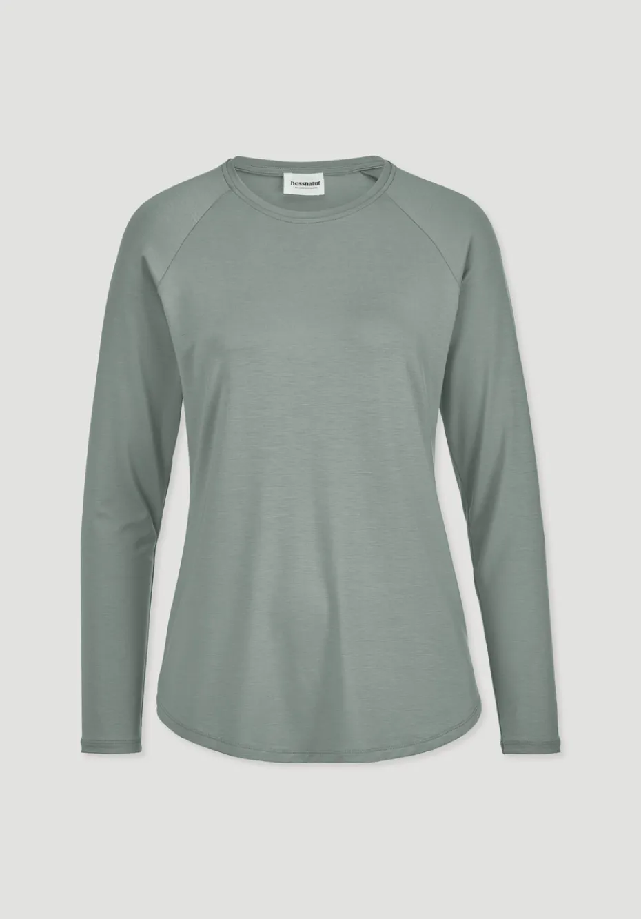 hessnatur Longsleeve Regular ACTIVE COMFORT aus TENCEL™ Lyocell von mattgrün Clearance