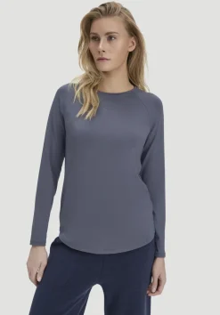 hessnatur Longsleeve Regular ACTIVE COMFORT aus TENCEL™ Lyocell von schieferblau New