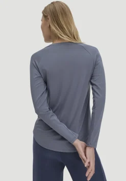 hessnatur Longsleeve Regular ACTIVE COMFORT aus TENCEL™ Lyocell von schieferblau New