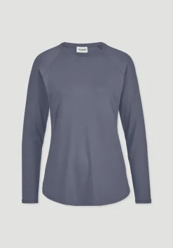 hessnatur Longsleeve Regular ACTIVE COMFORT aus TENCEL™ Lyocell von schieferblau New