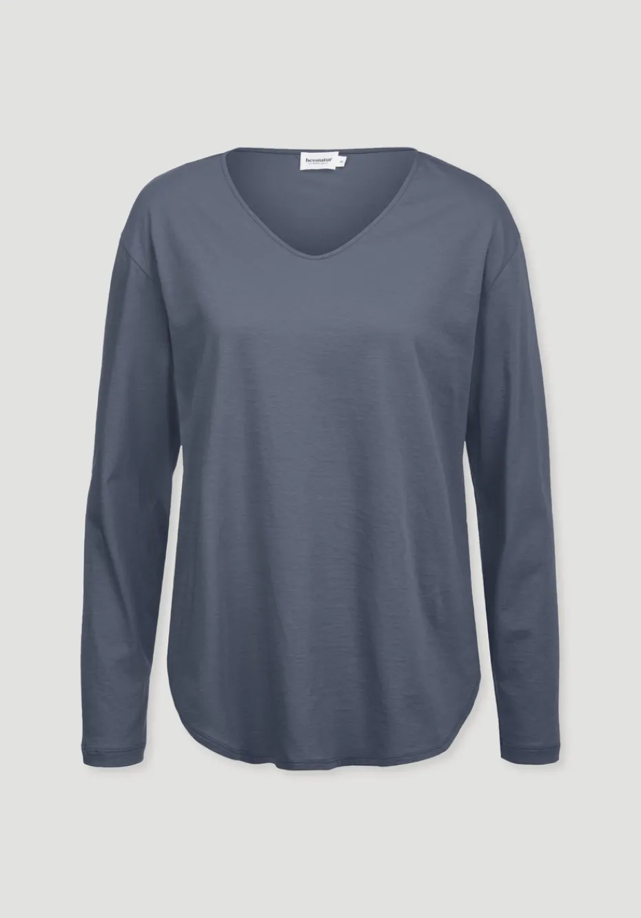 hessnatur Longsleeve Relaxed ACTIVE LIGHT aus reiner Bio-Baumwolle von schieferblau Online