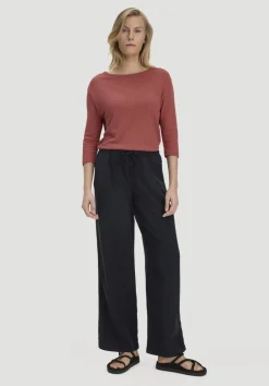 hessnatur Longsleeve Relaxed aus Leinen mit reiner Bio-Baumwolle von terrakotta Best