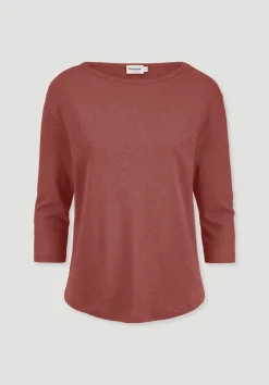 hessnatur Longsleeve Relaxed aus Leinen mit reiner Bio-Baumwolle von terrakotta Best