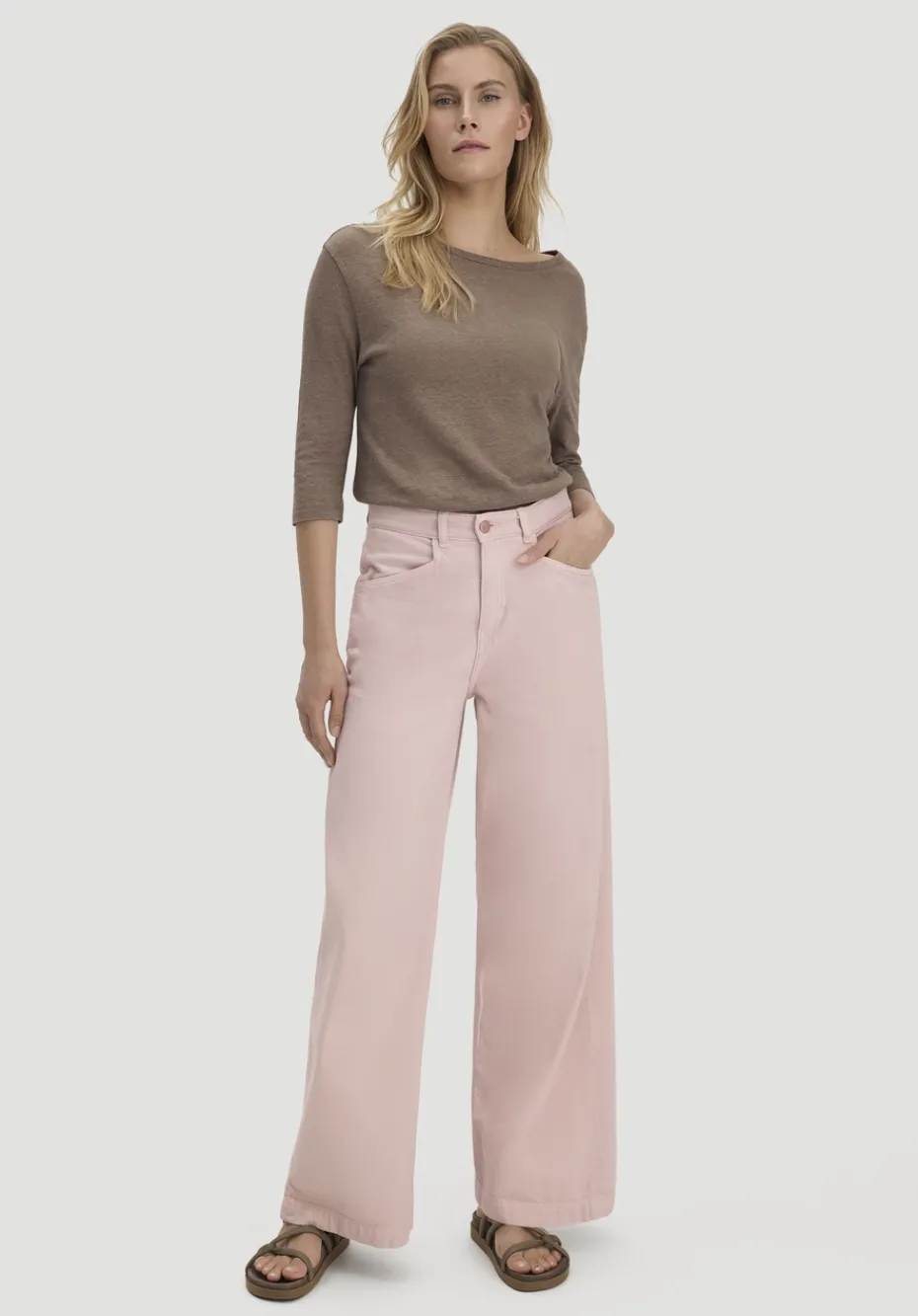 hessnatur Longsleeve Relaxed aus Leinen mit reiner Bio-Baumwolle von mocca Discount