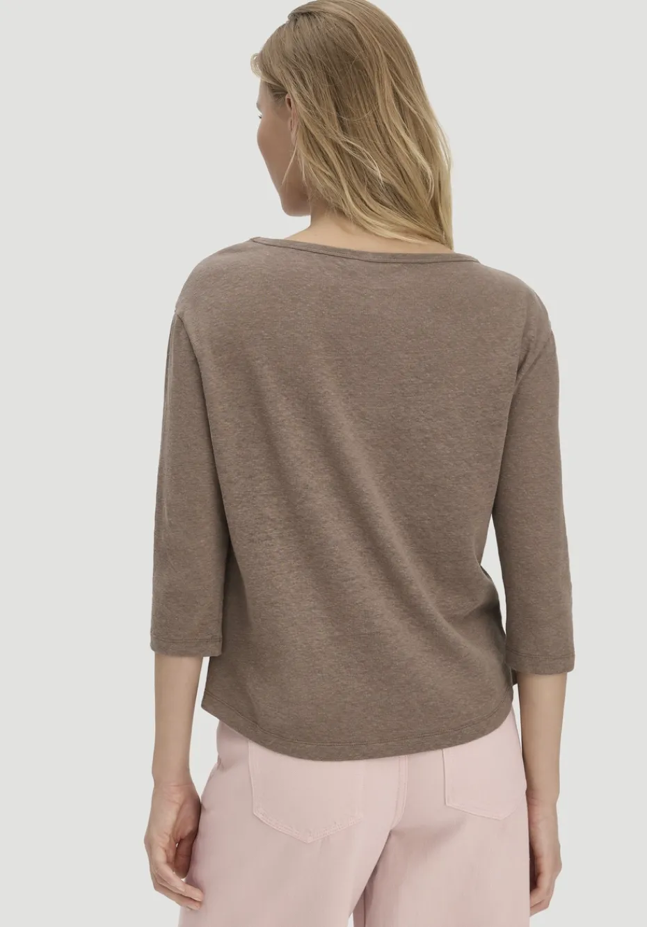 hessnatur Longsleeve Relaxed aus Leinen mit reiner Bio-Baumwolle von mocca Discount