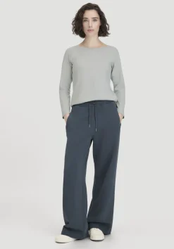 hessnatur Longsleeve Relaxed aus reiner Bio-Baumwolle von nebelgrau Outlet