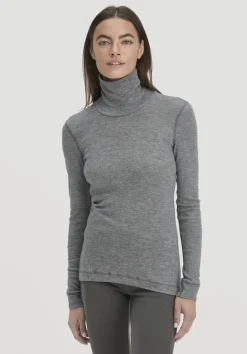 hessnatur Longsleeve SILK & WARM TOUCH mit Bio-Merinowolle und Seide von anthrazit Clearance
