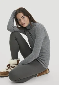 hessnatur Longsleeve SILK & WARM TOUCH mit Bio-Merinowolle und Seide von anthrazit Clearance