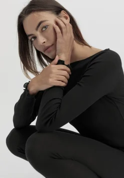 hessnatur Longsleeve WARM TOUCH aus Bio-Merinowolle und TENCEL™ Lyocell von schwarz Best