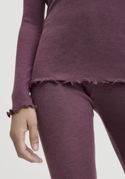 hessnatur Longsleeve WARM TOUCH aus Bio-Merinowolle und TENCEL™ Lyocell von brombeere Clearance