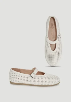 hessnatur Mary Jane Ballerina aus Nappaleder von naturweiss Online