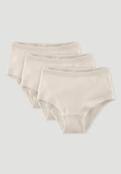 hessnatur Mädchen Panty Regular Cut im 3er-Pack aus reiner Bio-Baumwolle von natur Sale