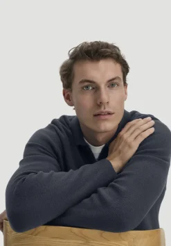 hessnatur Milano Strick Polo Regular aus Bio-Baumwolle und Bio-Schurwolle von marine Sale