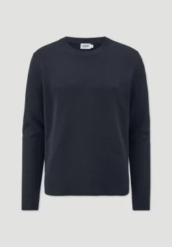 hessnatur Milano Strick Pullover Regular aus Leinen mit Bio-Baumwolle und LENZING™ ECOVERO™ Viskose von marine Best