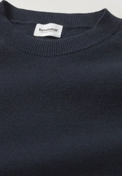 hessnatur Milano Strick Pullover Regular aus Bio-Merinowolle und Bio-Baumwolle von marine Online
