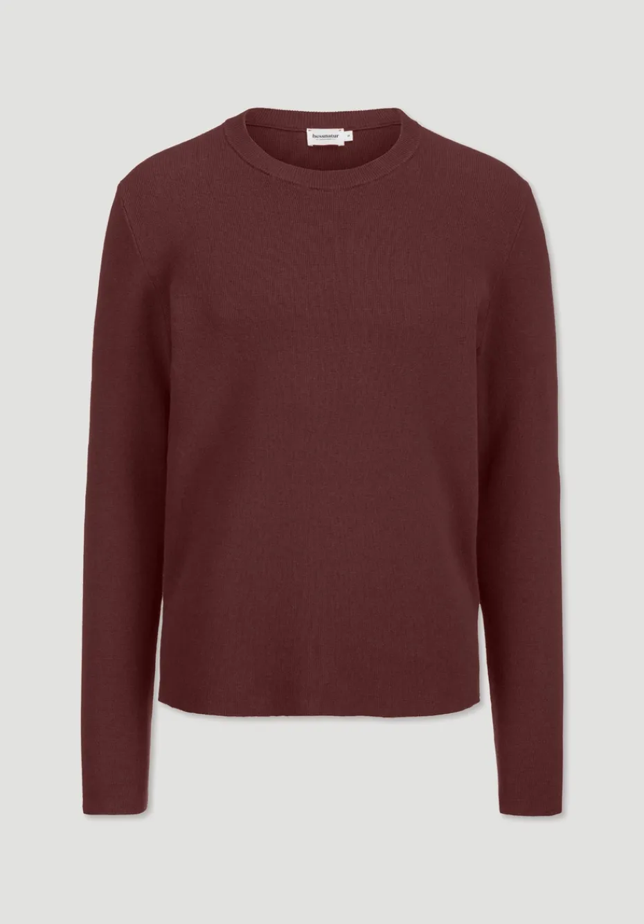 hessnatur Milano Strick Pullover Regular aus Leinen mit Bio-Baumwolle und LENZING™ ECOVERO™ Viskose von mahagoni Outlet