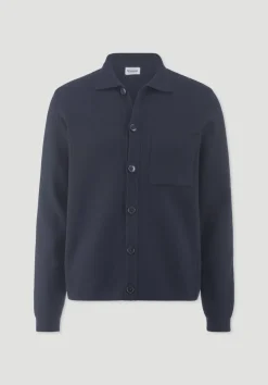 hessnatur Milano Strick Sakko Regular aus Bio-Merinowolle und Bio-Baumwolle von marine
