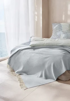 hessnatur Mix Plaid LIA aus Bio-Baumwolle mit Bio-Lambswool von graublau Sale